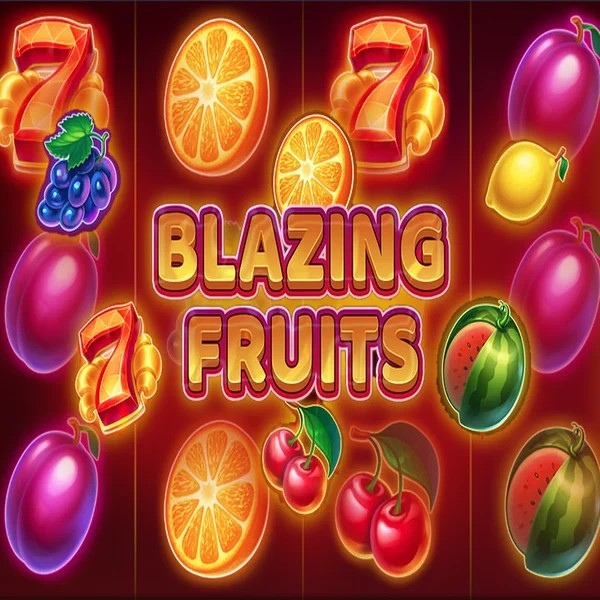 Blazing Fruits slot logo by Inbet Games at WinRolla Casino