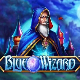 Blue Wizard by Quickspin, showcased at winsrolla.com – game logo