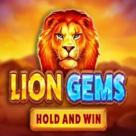 Lion Gems Hold and Win slot logo by Playson at WinRolla Casino