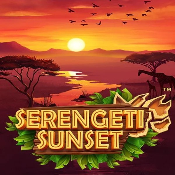 Serengeti Sunset online game logo by Skywind Group on winsrolla.com